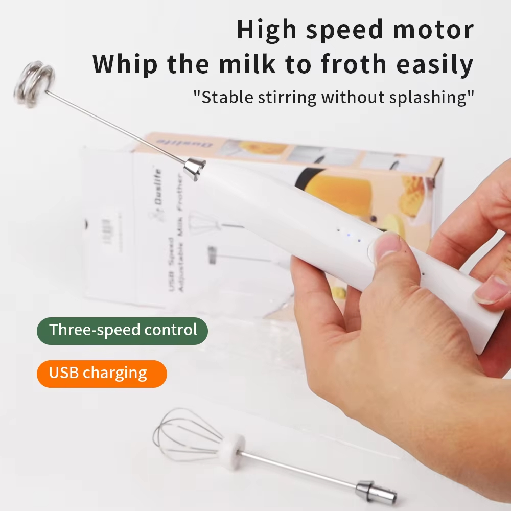 Electric Milk Frother, 3-Speed - огляд і ціна Electric Milk Frother Handheld